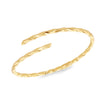 9ct Yellow Gold Hammered Crossover Hinged Cuff Bangle