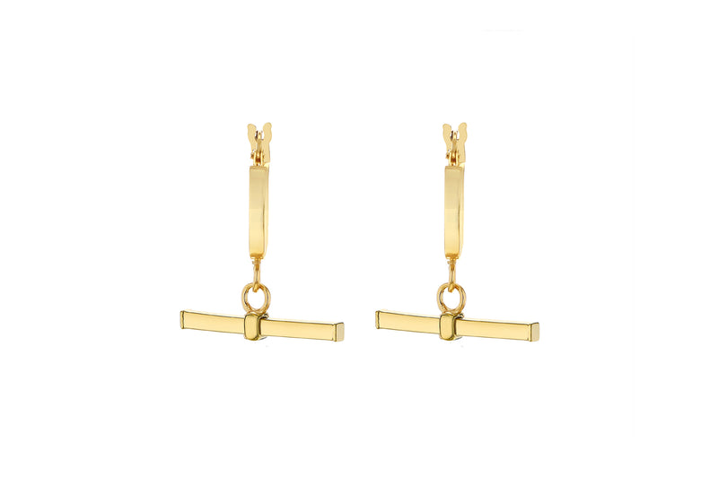 Square creole earrings deals