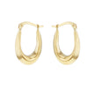 9ct Yellow Gold Sculptural Infinity Hoop Earrings