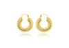 9ct Yellow Twisted Hoop Earrings