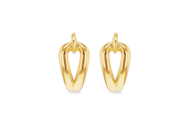 9ct Yellow Gold Hook knot Earrings