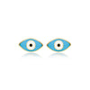 9ct Yellow Gold Enamel Evil Eye Stud Earrings