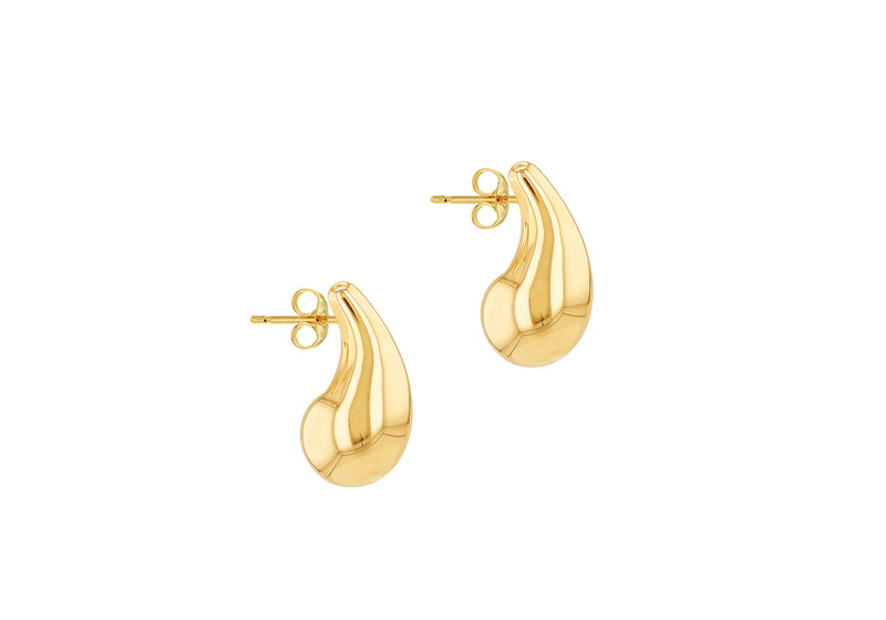 9ct Yellow Gold Bijou Teardrop Stud Earrings