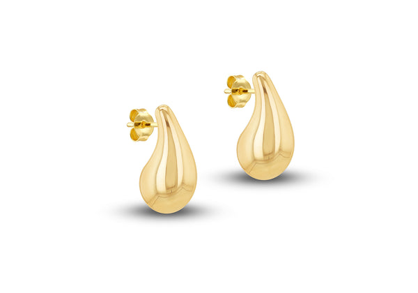 9ct Yellow Gold Bijou Teardrop Stud Earrings