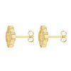 9ct Yellow Gold Sunburst Petal Stud Earrings