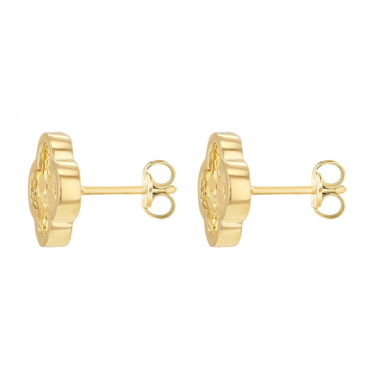 9ct Yellow Gold Sunburst Petal Stud Earrings