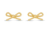 9ct Yellow Gold Twisted Bow Stud Earrings