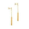 9ct Yellow Gold Honeycomb Barrel Drop Earrings