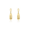 9ct Yellow Gold Fluted Teardrop Drop Earrings