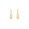 9ct Yellow Gold Faceted Teardrop Drop Earrings