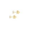 9ct Yellow Gold Zirconia Interlocking Twist Stud Earrings