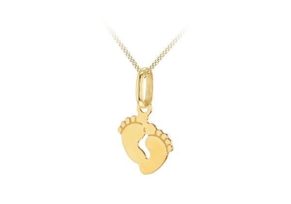 9ct Yellow Gold Baby Feet Pendant