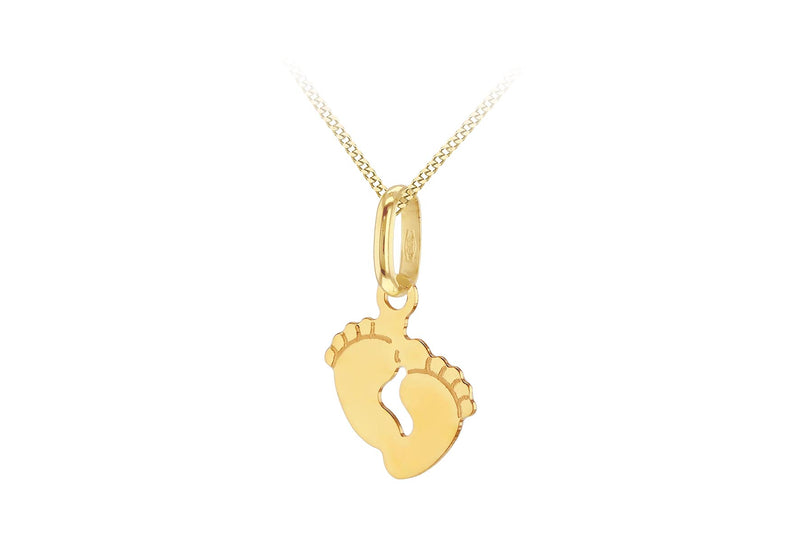 9ct Yellow Gold Baby Feet Pendant