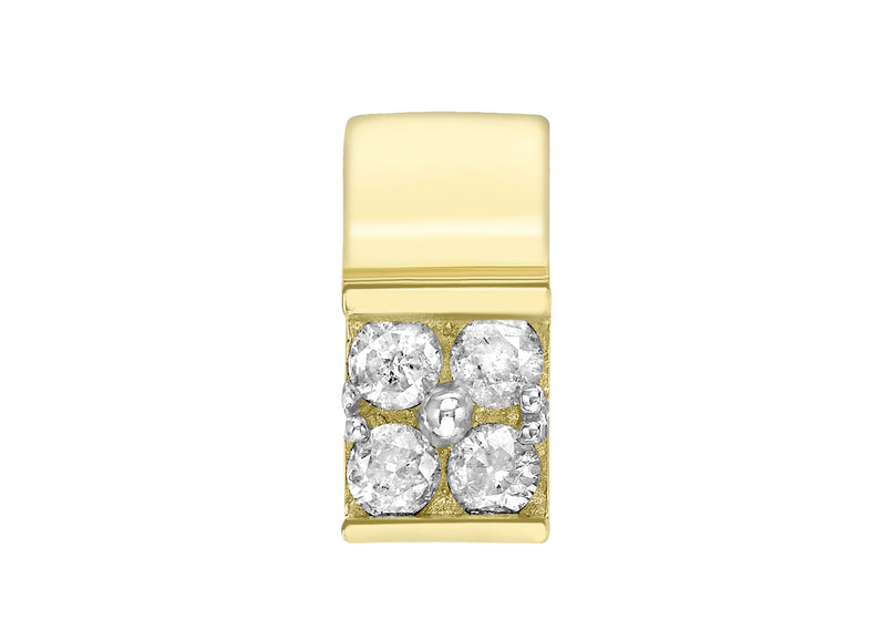 9ct Yellow Gold 0.19ct Oblique Diamond Pendant