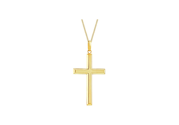 9ct Yellow Gold Crucifix Cross Pendant