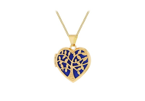 9ct Yellow Gold Tree of Life Locket Pendant