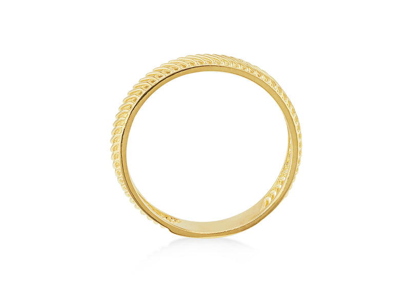 9ct Yellow Gold Slant Ladder Ring