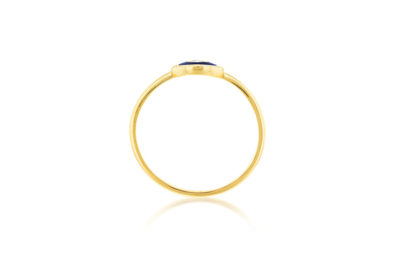 9ct Yellow Gold 0.05ct and 0.19ct Diamond Halo Ring