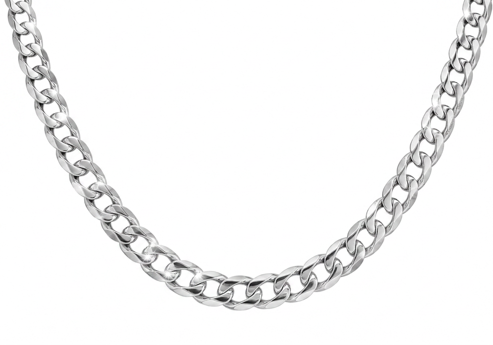 Sterling Silver 190 Flat Curb Chain Necklace