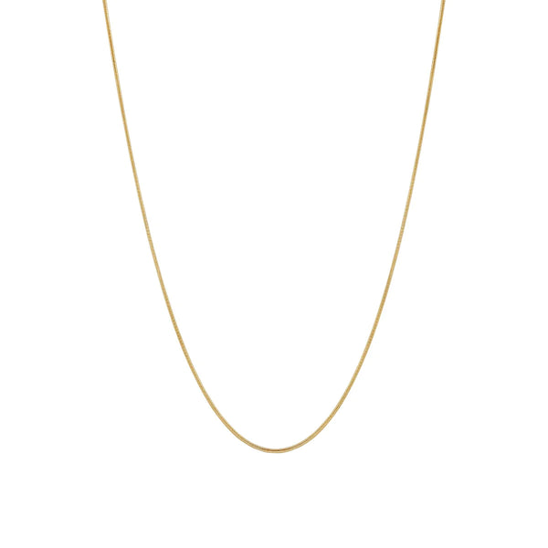 18ct Yellow Gold Round Slim Snake Chain