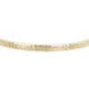 9ct Two-Tone Gold Faceted Diamond Cut Bangle