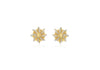 9ct Gold Openwork Rosette Stud Earrings