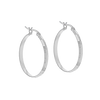 Sterling Silver Diamond Cut Creole Earrings