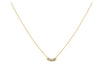 9ct Tri-Colour Gold Mini 7 Lucky Rings Pendant Twist Chain Necklace