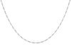 9ct White Gold 50 Diamond Cut Figaro Chain