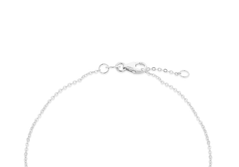 9ct White Gold Zirconia Petal Bracelet