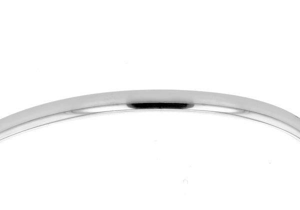 9ct White Gold Oval Tube Bangle