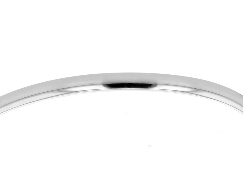 9ct White Gold Oval Tube Bangle