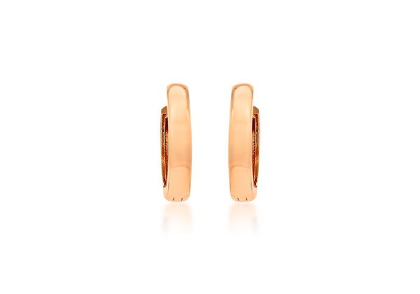 9ct Rose Gold Band Huggy Hoop Earrings