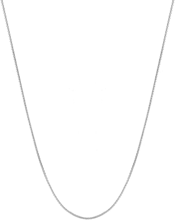 18ct White Gold Mini Spiga Adjustable Chain