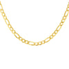 14ct Yellow Gold Solid Bevelled Figaro Chain