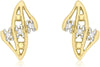 9ct Yellow Gold 0.03ct Diamond Stud Earrings