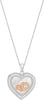 Sterling Silver Zirconia Mother of Pearl Heart & Cross Charm Pendant