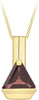 9ct Yellow Gold Triangle Garnet Pendant