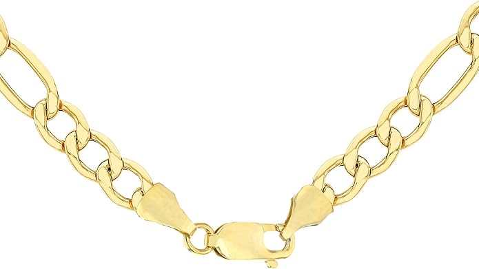 9ct Yellow Gold 120 Diamond Cut Figaro Chain