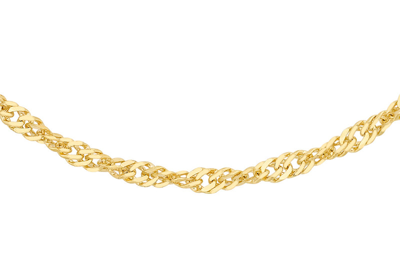 18ct Yellow Gold 20 Twist Curb Chain