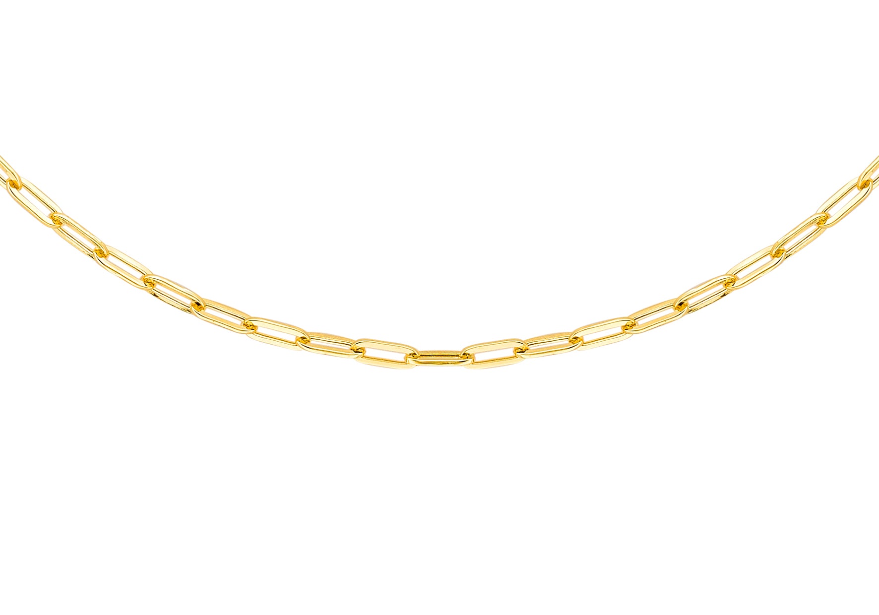 18ct Yellow Gold Paper Chain Necklace