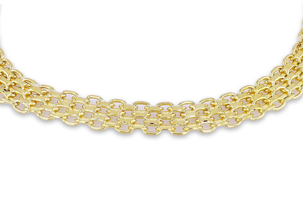 18ct Yellow Graduated Bismark Bracelet