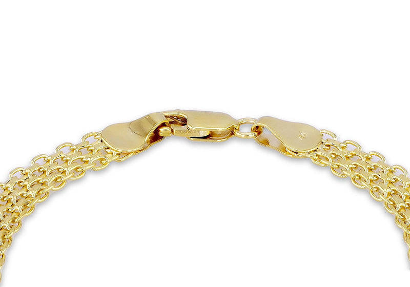 18ct Yellow Graduated Bismark Bracelet