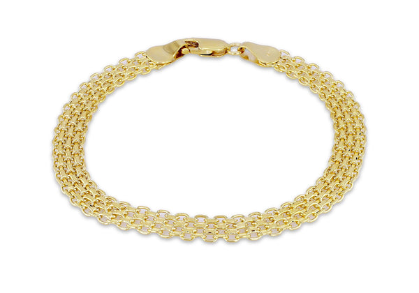 18ct Yellow Graduated Bismark Bracelet