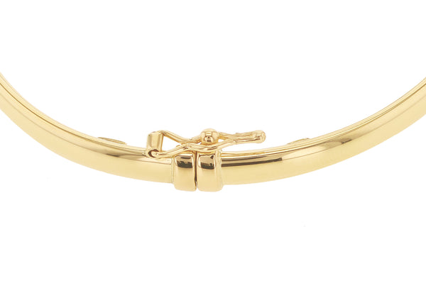 18ct Yellow Gold Oval Tube Bangle