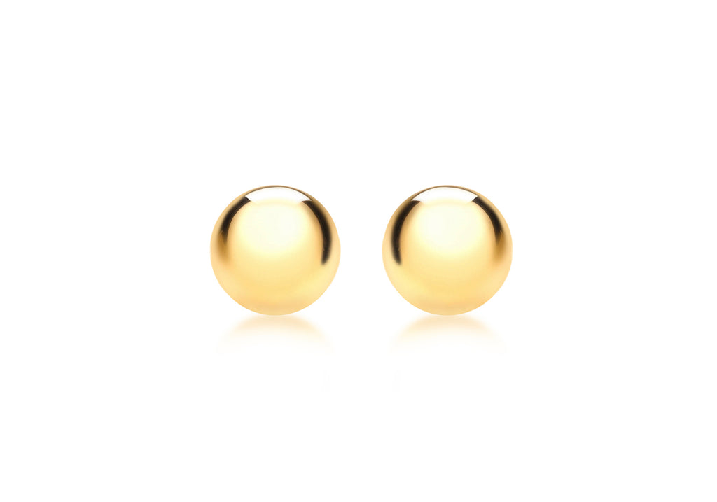 18ct Yellow Gold 5mm Ball Stud Earrings