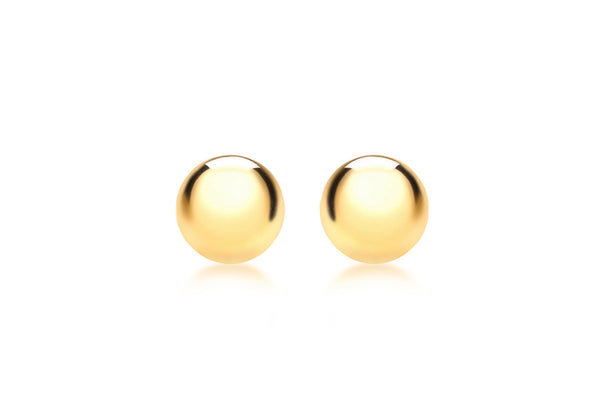 18ct Yellow Gold 5mm Ball Stud Earrings