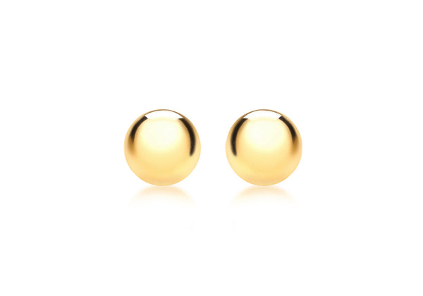 18ct Yellow Gold 5mm Ball Stud Earrings