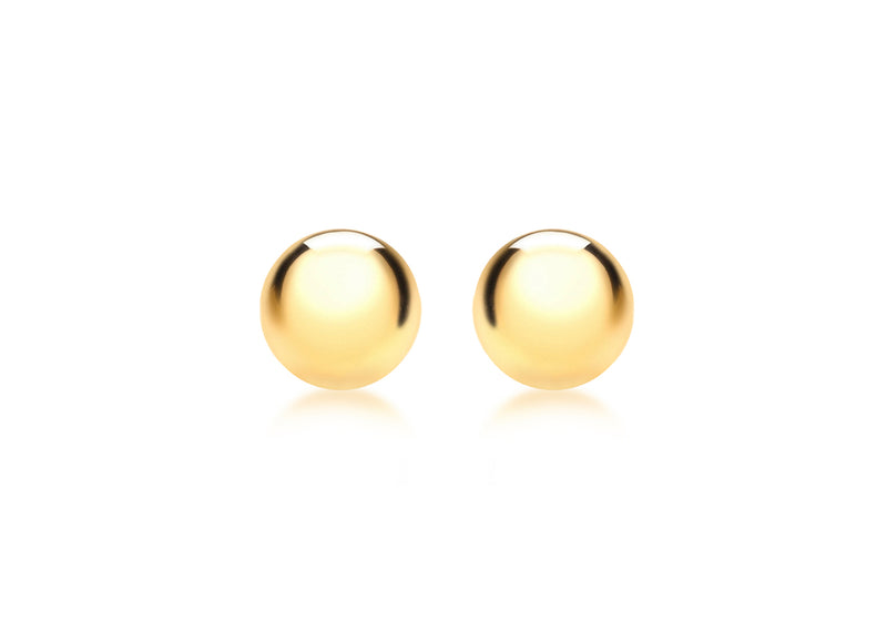 18ct Yellow Gold 5mm Ball Stud Earrings
