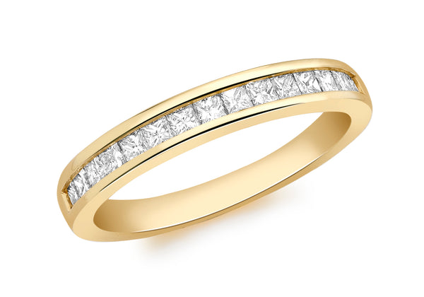 9ct Yellow Gold 0.50ct Diamond Channel Set Eternity Ring
